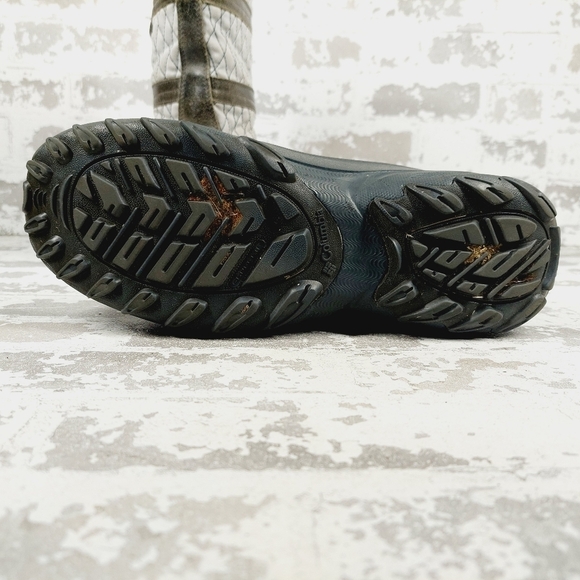 Columbia Brown & White Leather Heather Canyon Waterproof Cold Weather Boots C416 - Picture 8 of 13